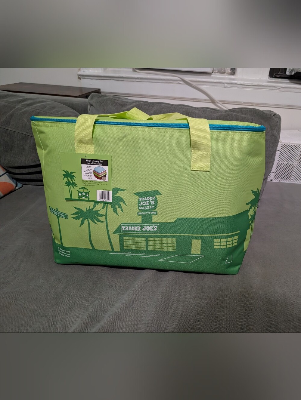 Trader Joes Lime Green Large Insulated Bag